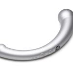 10x Vibra-Crescent Silicone Dual Ended Dildo - Silver
