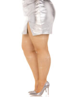 Colby Rhinestone Fishnet Tights - 1x/2x - Caramel - Image 2