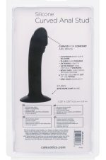 Silicone Curved Anal Stud - Black - Image 2