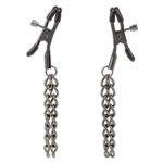 Euphoria Collection Chain Nipple Clamps - Black - Image 4