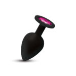 Gemma Pink Gem Black Silicone Plug - Large - Image 5