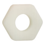 Alpha Glow-in-the-Dark Liquid Silicone Prolong Sexagon Ring - White - Image 4