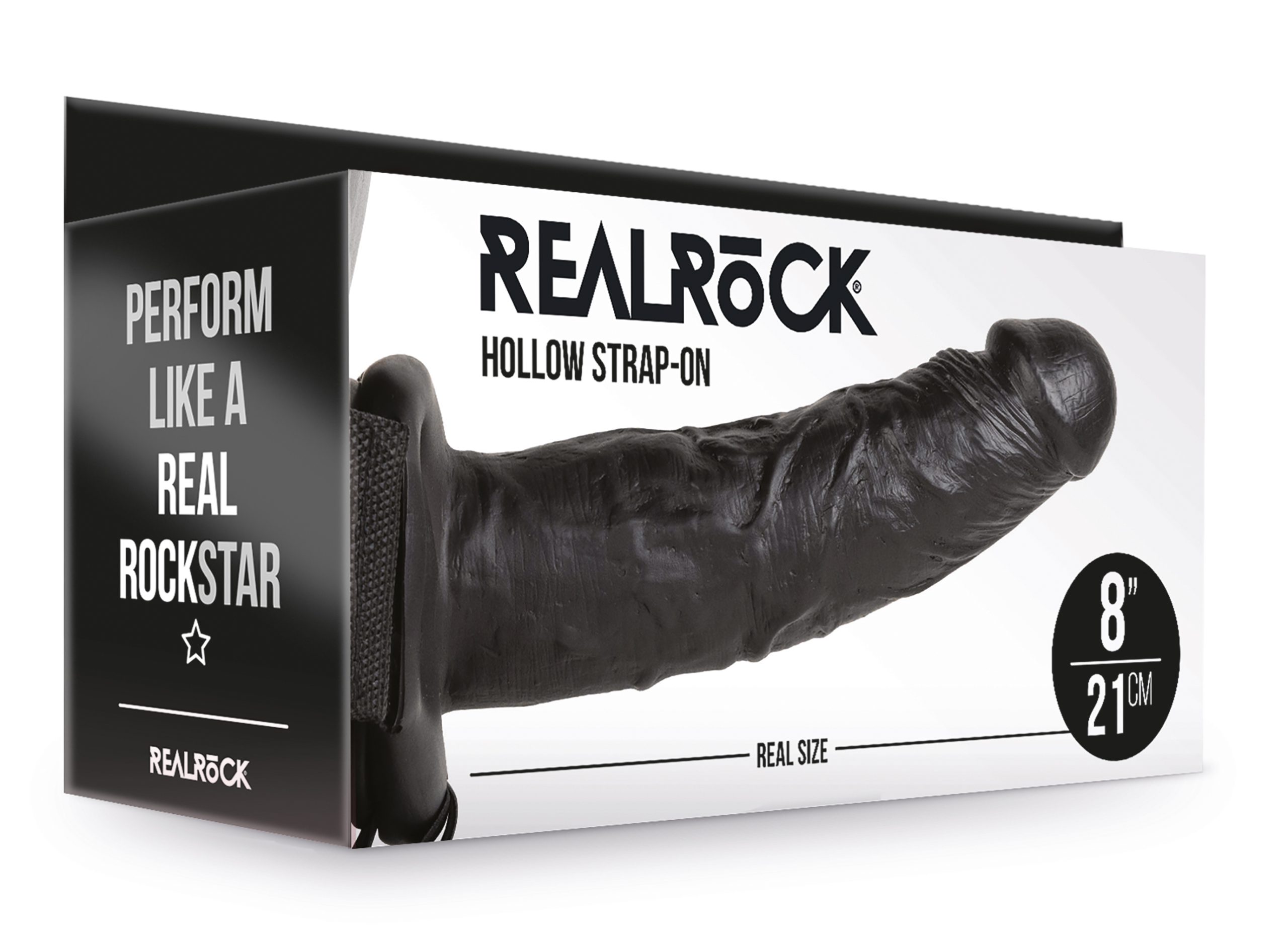 iXVJBqwDfZK0KEvp1sLckHhlWyM6voyP Hollow Strap-on Without Balls 8 Inch - Black - Image 1