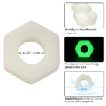 Alpha Glow-in-the-Dark Liquid Silicone Prolong Sexagon Ring - White - Image 5
