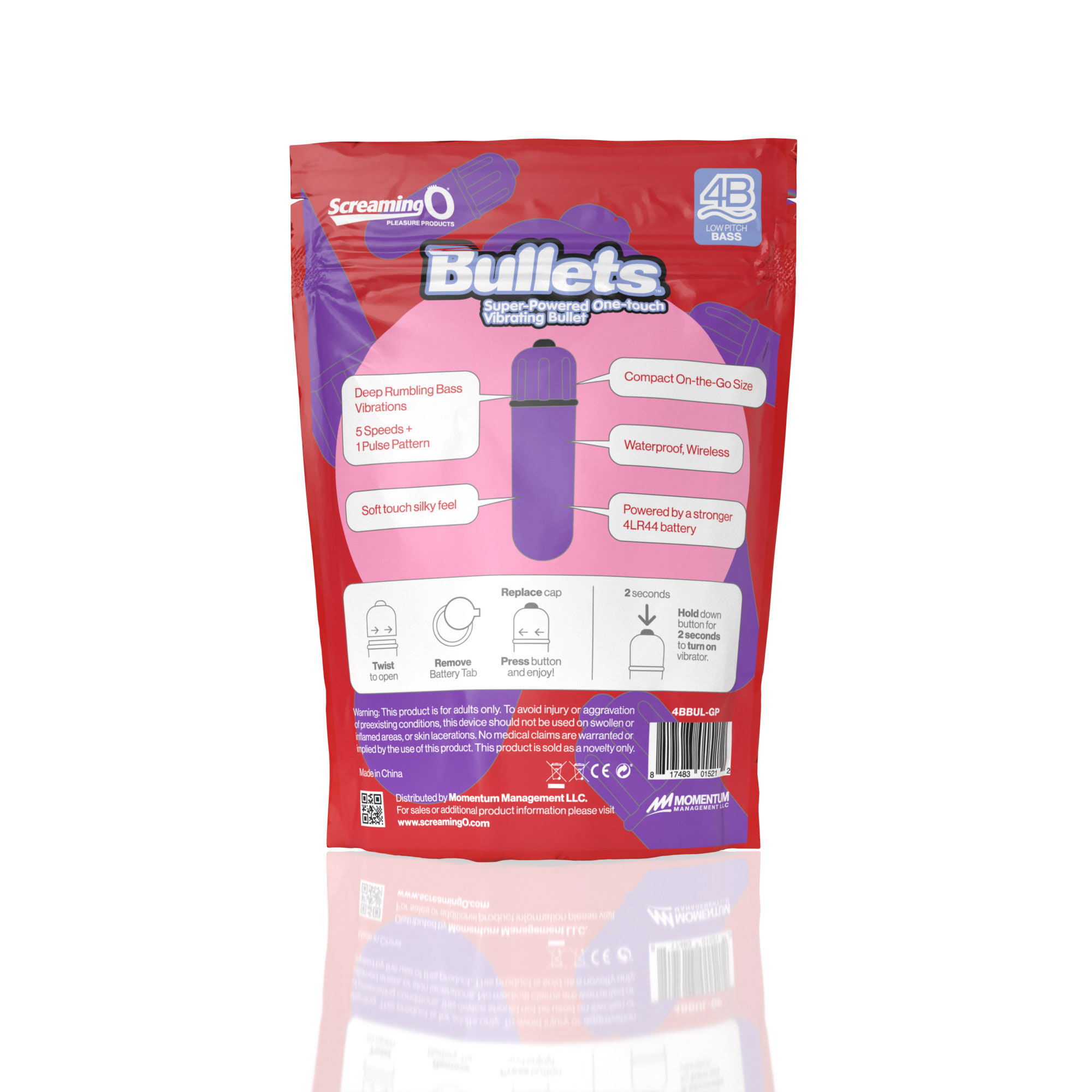 ilxugxiM8ICcnEqxrRXDO8aEsxE0MaiY Screaming O 4b - Bullet - Super Powered One Touch Vibrating Bullet - Grape - Image 1