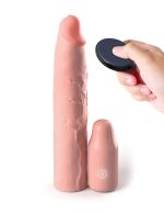 Fantasy X-Tensions Elite 9 Inch Sleeve Vibrating 3 Inch Plug With Remote - Light - Image 3