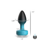 Eluxe Vibrating Clr Gem Bluombre Plug Md With Remote - Image 8