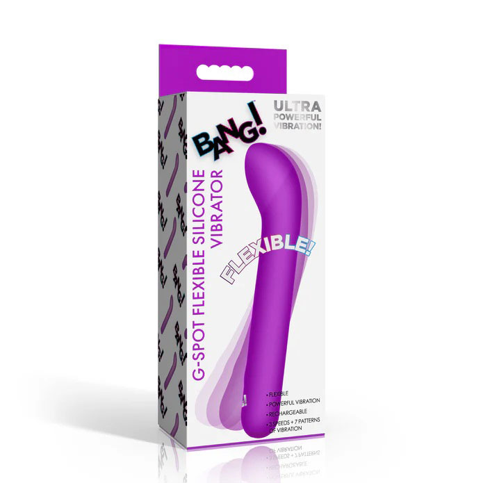 jA2ifhWe G-Spot Flexible Silicone Vibrator - Purple - Image 1