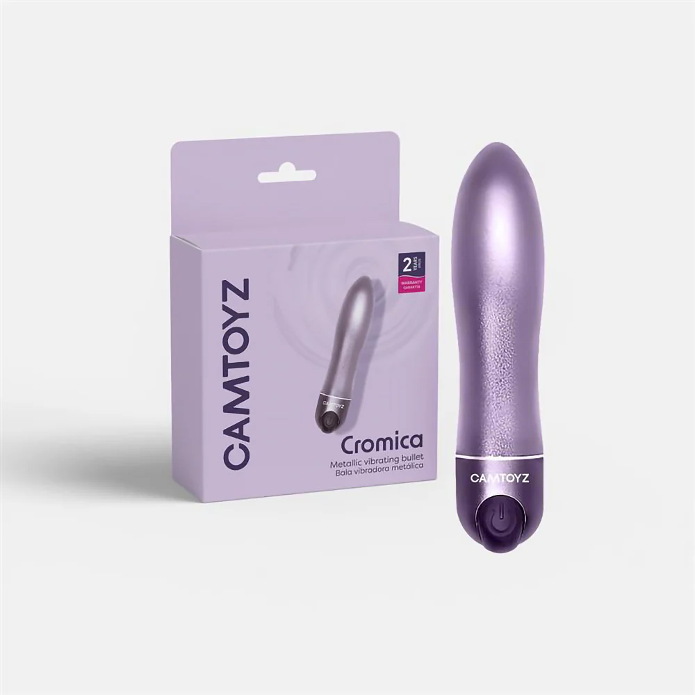 jA91e9oi Cromica Camtoyz Metallic Vibrating Bullet - Purple - Image 1