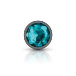Teal Round Gem Anal Trainer Kit - Gunmetal - Image 7