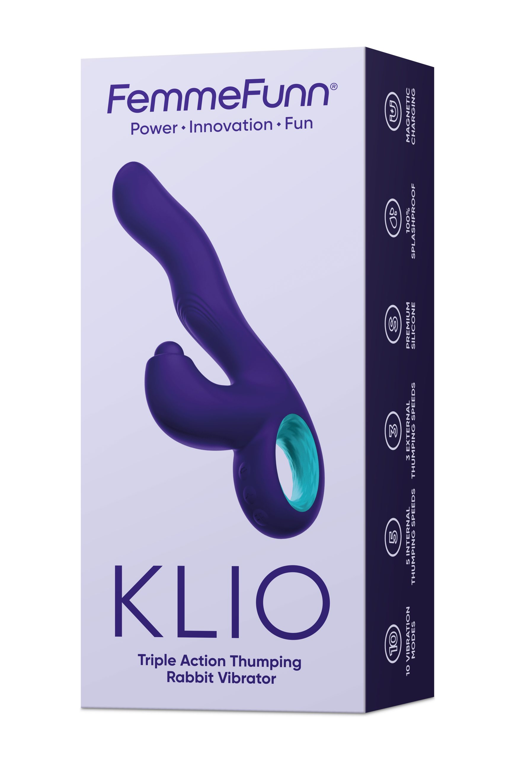 jKMe0jGdyxQ0sxyKGuxgs49vxdZhNoPD Klio Triple Action Thumping Rabbit Vibrator - Dark Purple - Image 1