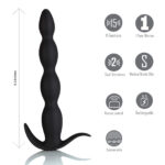Mason Remote Control Silicone Butt Plug - Black - Image 4