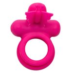 Silicone Rechargeable Dual Butterfly Ring - Pink - Image 6