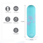 Julia Butterfly Print Mini Bullet - Teal Blue - Image 4
