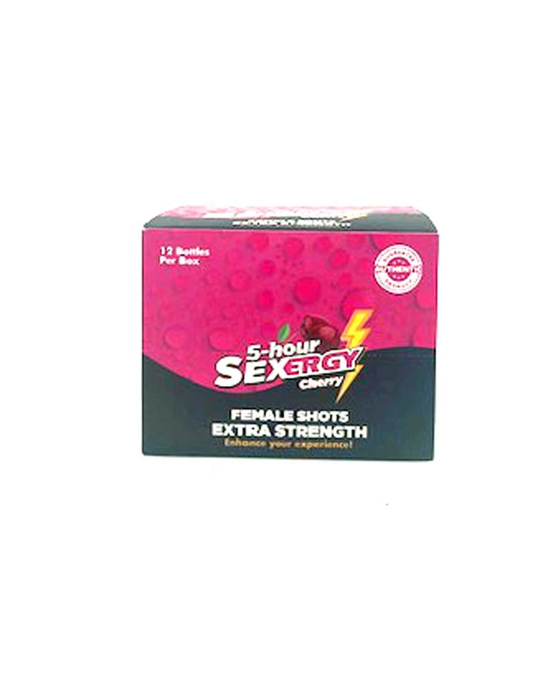 k9UP8qyb5TWOBBHTjanuPXEBFJfghYPd Sexergy - Female Liquid Shot 12 Ct Display - Cherry - Image 1