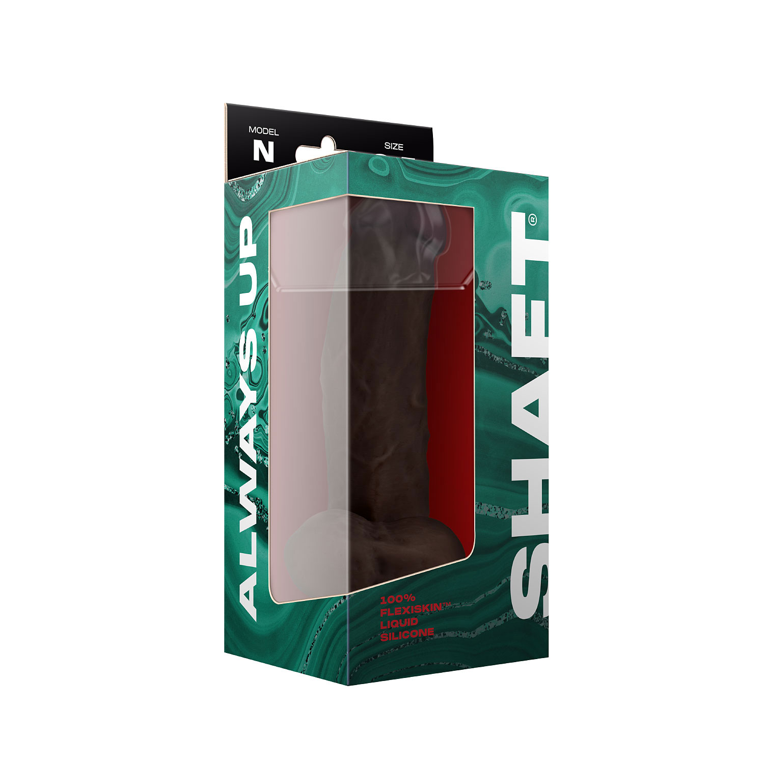 kAc4z4iDVqSUIetjh0bcgFsE9qhJlLmd Shaft - Model N 8.5 Inch Liquid Silicone Dong With Balls - Mahogany - Image 1