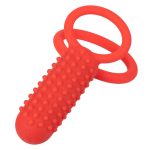 Silicone Rechargeable Vertical Dual Enhancer - Red - Image 6