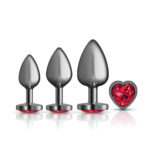 Red Heart Gem Anal Trainer Kit - Gunmetal - Image 5