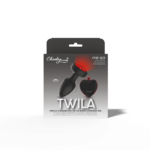 Twila Twirling Smoke Gem Light Up Vibrating Plug With Blk Heart Remote - Image 16