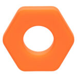 Alpha Liquid Silicone Prolong Sexagon Ring - Orange - Image 4
