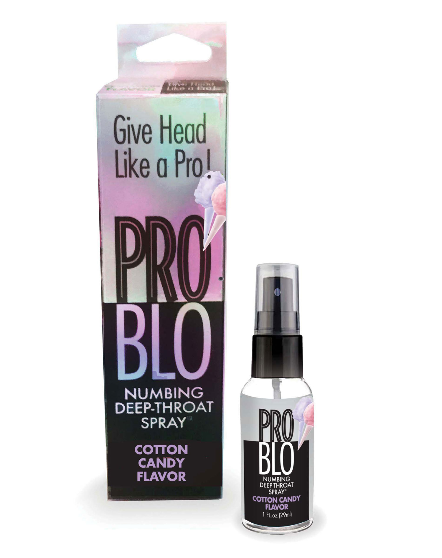 lBhNRh2N24oFtihJSAcWUDXInrMUn2IJ Pro Blo Throat Numbing Spray 1oz - Cotton Candy - Image 1