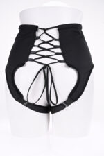High Waisted Corset Strap on - Black - Image 4
