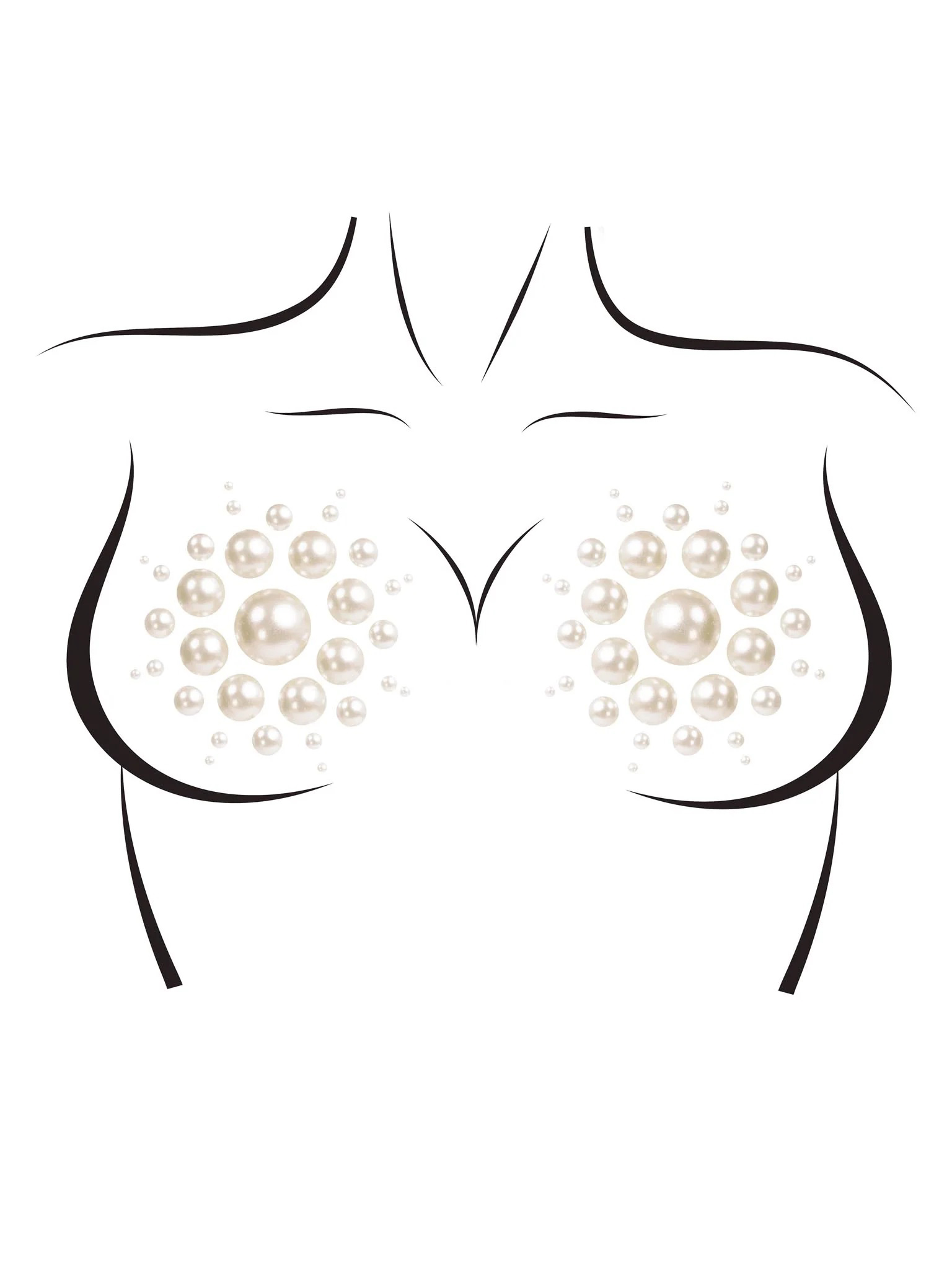 lL7V4lWxPq0wtWKArjJDAUDPWcCBjCLe Isla Pearl Nipple Covers - White - Image 1