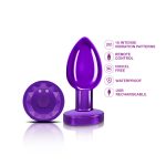 Vibrating Purple Metal Remote Plug - Medium - Image 6