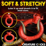 Beast Mode Silicone Cock Ring - Red - Image 4