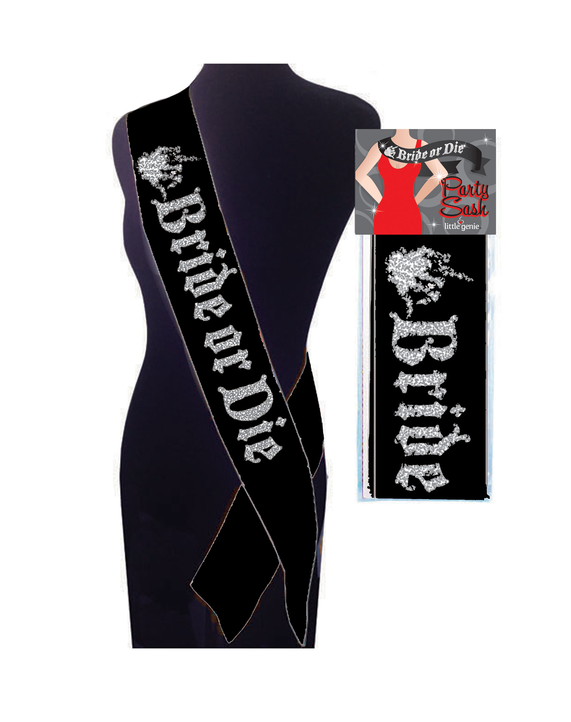 lpA1C0WDiKHuRspiIjjULGdxpu3HkSZh Bride or Die Sash - Black - Image 1
