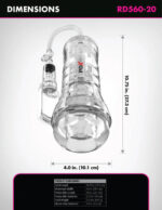 Pdx Elite Viewtube Vac XXL Pump See-Thru Ez-Grip Pump Stroker - Clear - Image 3