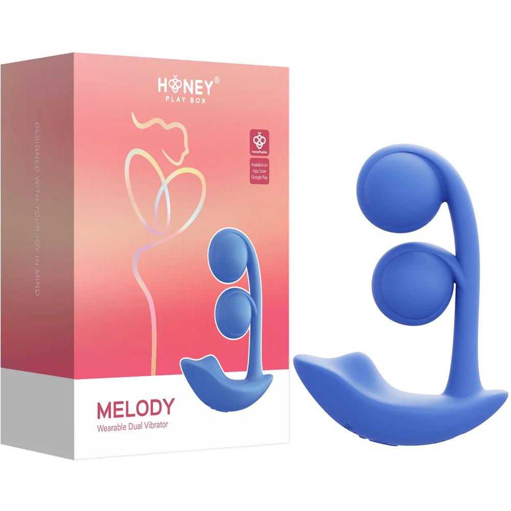 lwV3w2lc Melody Wearable Dual Vibrator - Blue - Image 1