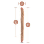 Dr. Skin Plus - 14” Posable Double Dong - Beige - Image 8