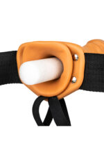 Vibrating Hollow Strapon Without Balls 6 Inch - Balls 6 Inch - Tan - Image 8