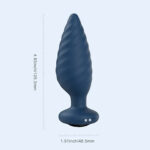 Noah - App Controlled Rotating Butt Plug - Blue - Image 4