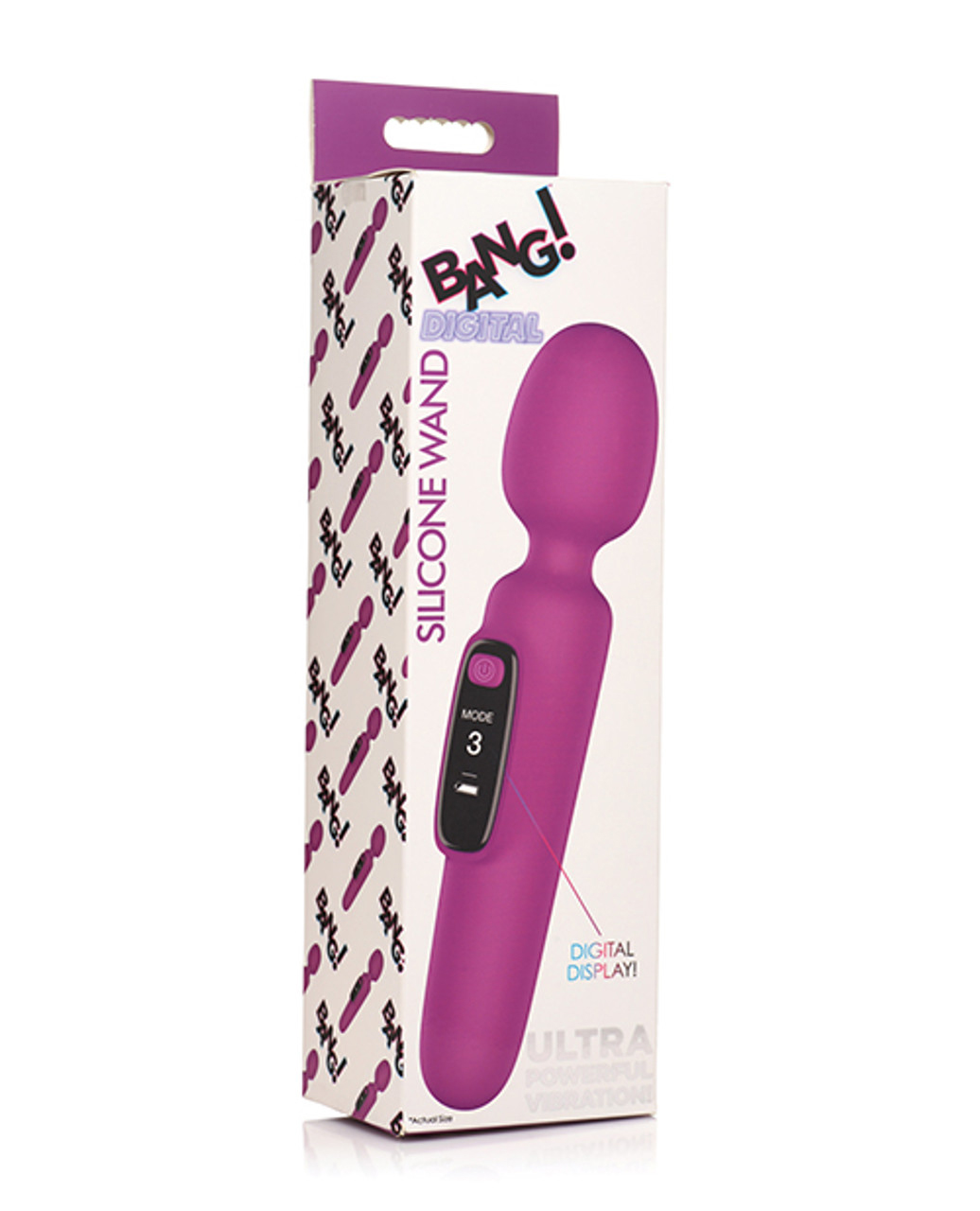 mUbtde6crwTnS0teNLYzhZCr6eCCY0dr Bang Digital Silicone Wand - Purple - Image 1