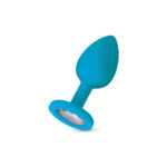 Gemma Clear Iridescent Gem Teal Silicone Plug - M - Image 7