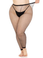 Industrial Net Footless Tights - 1x/2x - Black - Image 5