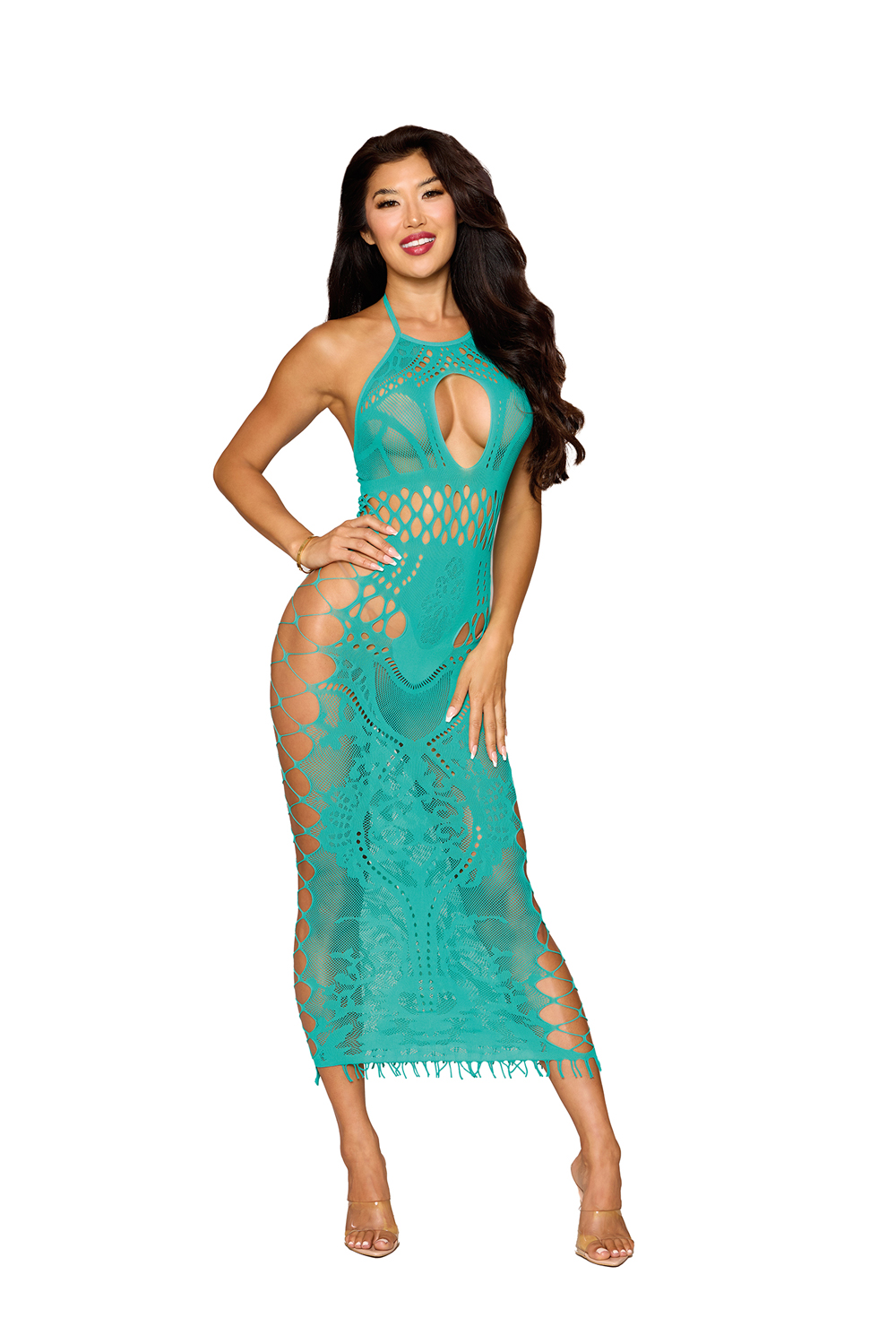 mZlH6zyv Bodystocking Gown Dmnd - One Size - Agate - Image 1