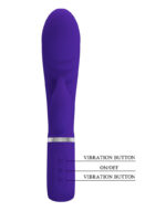 Prescott Super Soft Rabbit Silicone Vibrator - Purple - Image 6