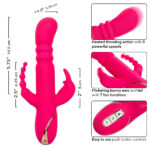 Jack Rabbit Signature Heated Silicone Triple Fantasy Rabbit - Pink - Image 7