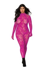 Bodystocking With Finger Gloves - Queen Size - Azalea - Image 2