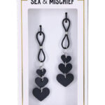 Heart Nipple Ties - Black