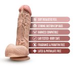 Dr. Skin - Mr. D - 8.5 Inch Dildo With Balls - Beige - Image 2