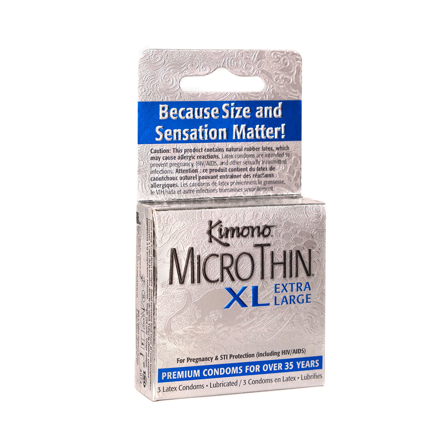 nE0nqdClQmJdKFropztbBrfFExYDeanV Kimono Microthin XL 3 Count Condoms - Image 1