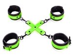 Hand and Ankle Cuffs With Hogtie - Glow in the Dark - Image 3