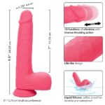 Rechargeable Rumbling and Thrusting Silicone Studs - Pink - Image 6