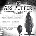 Ass Puffer Nubbed Inflatable Silicone Anal Plug - Black - Image 6