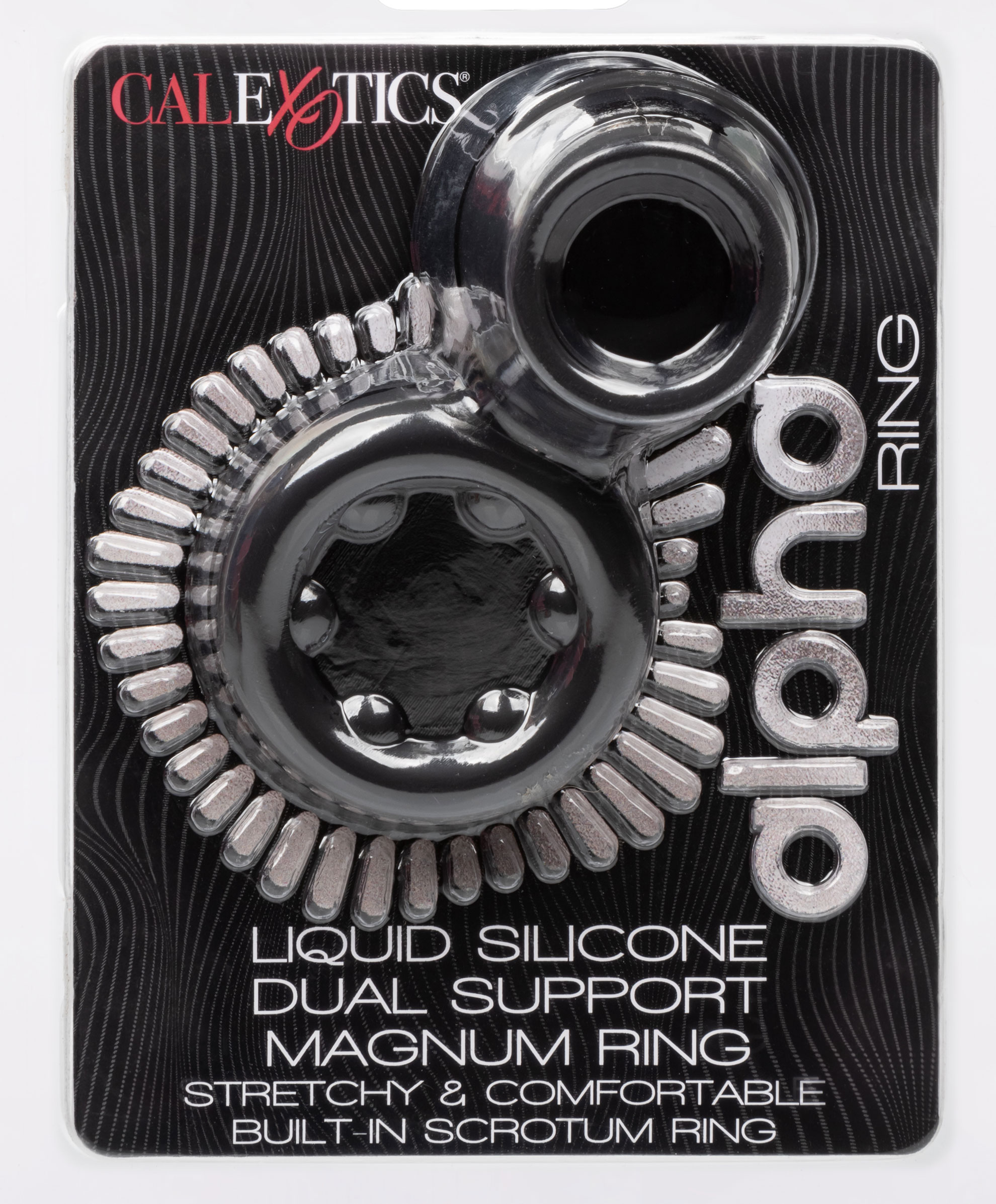 nUTie9H0jme4DabW8dedl7nB0TA3gcPm Alpha Liquid Silicone Dual Support Magnum Ring - Black - Image 1