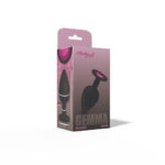 Gemma Pink Gem Black Silicone Plug - Large - Image 2